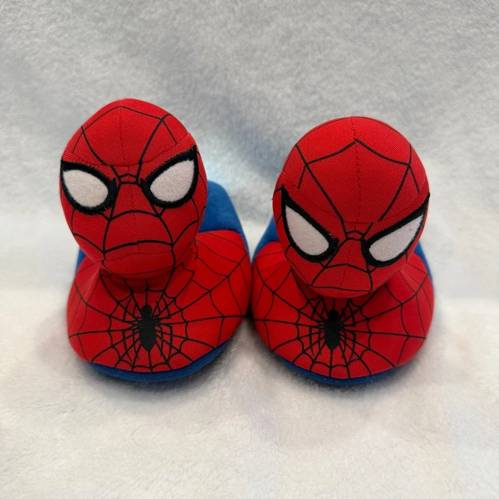 Marvel Spider-Man‎ Kids Plush Character Slippers Blue Red Size 9/10